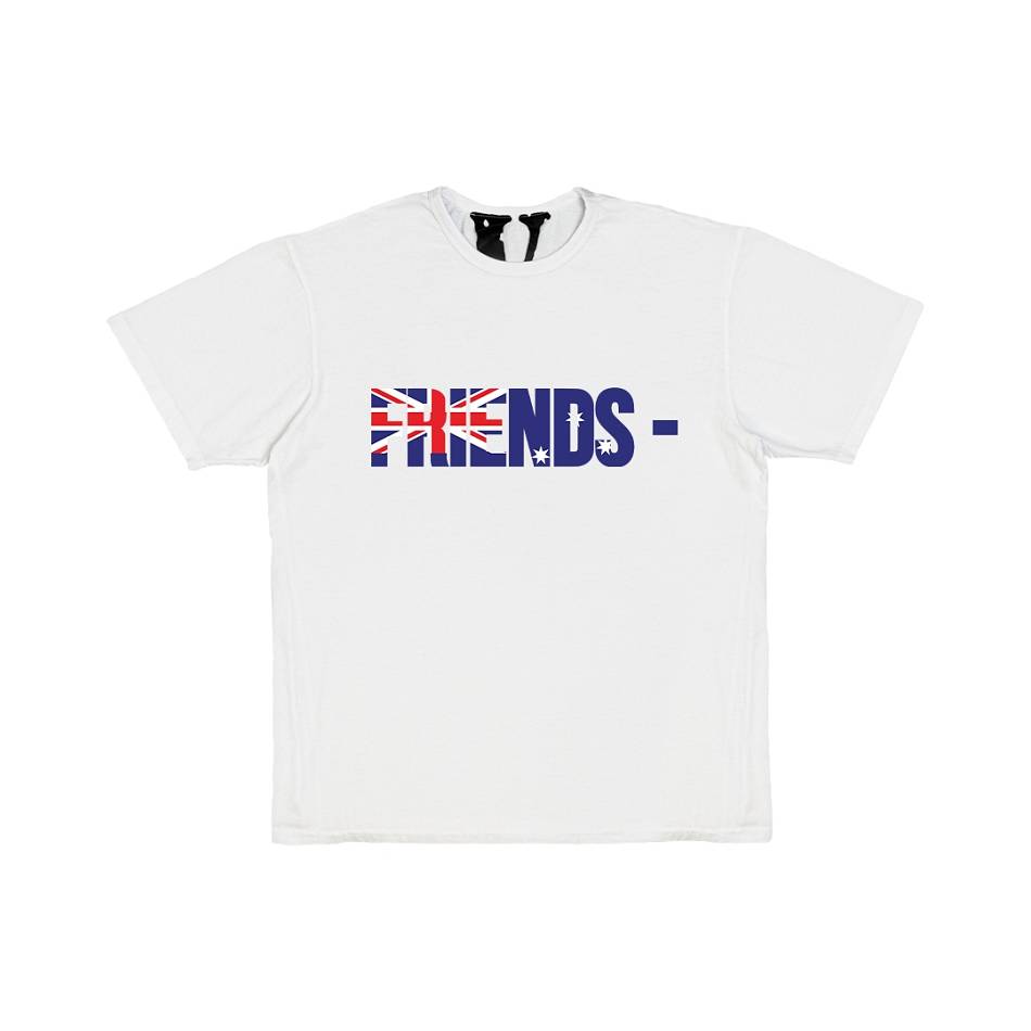 Camiseta Vlone FRIENDS AUS Venda Imperdível Branco | PT_R6960