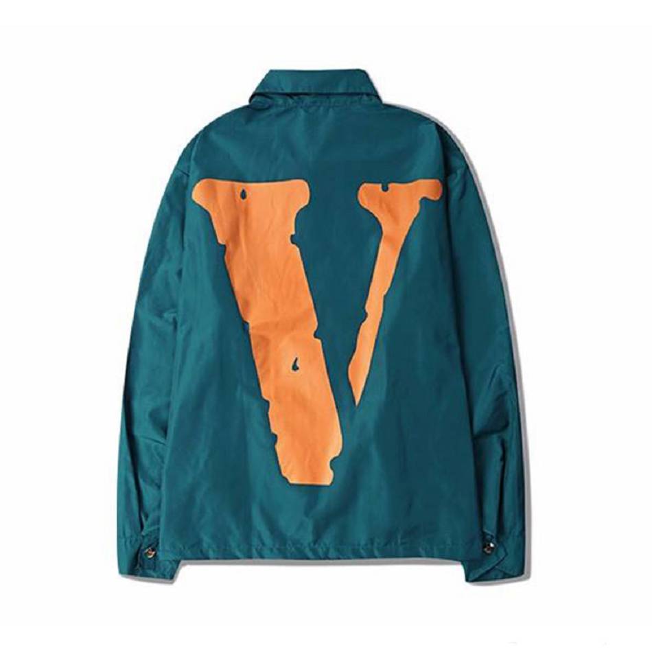 Casaco Vlone Coach Moda Homens Azuis | PT_O7824