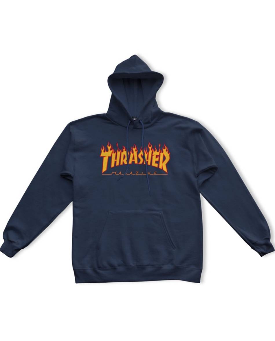 Thrasher Vlone Flame Logo Homens Azul Marinho | PT_A2878