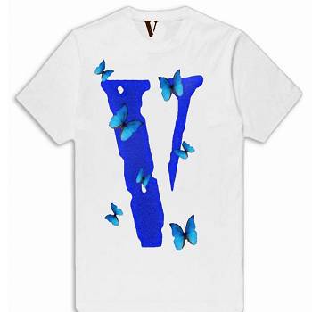 Camiseta Vlone Juice Wrld x Butterfly Homens Branco | PT_EF1315