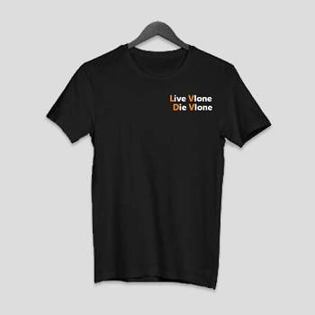 Camiseta Vlone Live Die Homens Pretas | PT_A8220