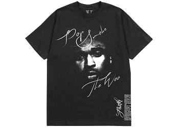 Camiseta Vlone Pop Smoke Faith Venda Imperdível Pretas | PT_YN5842