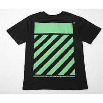 Camiseta Vlone Stripe Premium Homens Verdes | PT_CT6992