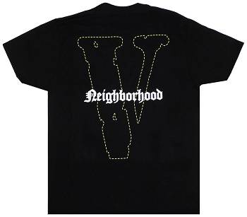 Camiseta Vlone x Neighborhood Skull Homens Pretas | PT_WX7843