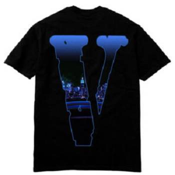Camiseta Vlone x Pop Smoke Armed N Dangerous Homens Pretas | PT_NF2407