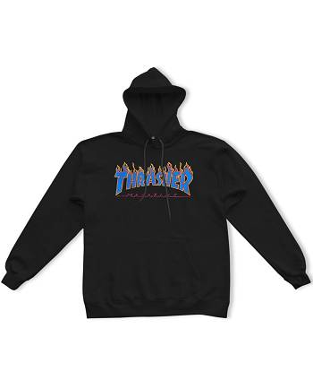 Thrasher Vlone Blue Flame Logo Homens Azuis Azuis | PT_VF5107